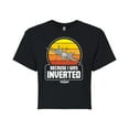 thumbnail image 1 of Top Gun - Because I Was Inverted - Juniors Cropped Cotton Blend T-Shirt, 1 of 5