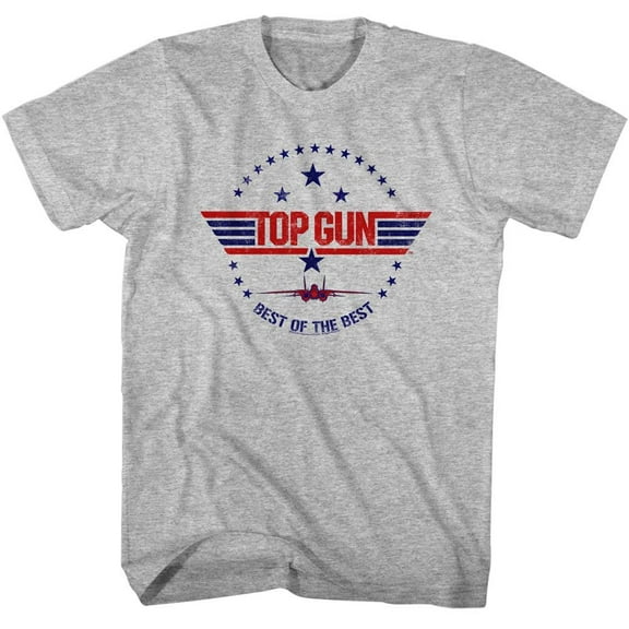 Top Gun Best Of The Best Gray Heather Adult T-Shirt 4Xl