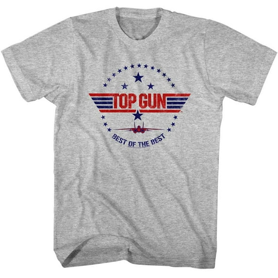 Top Gun Best Of The Best Gray Heather Adult T-Shirt 4Xlt