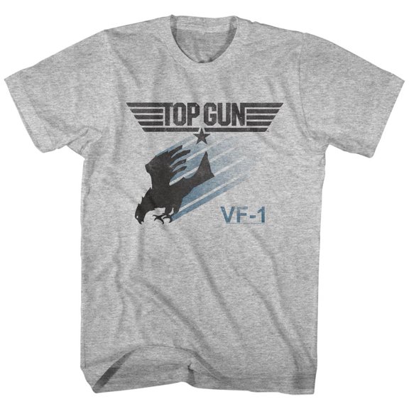 Top Gun Bird Of Thunder Gray Heather Adult T-Shirt