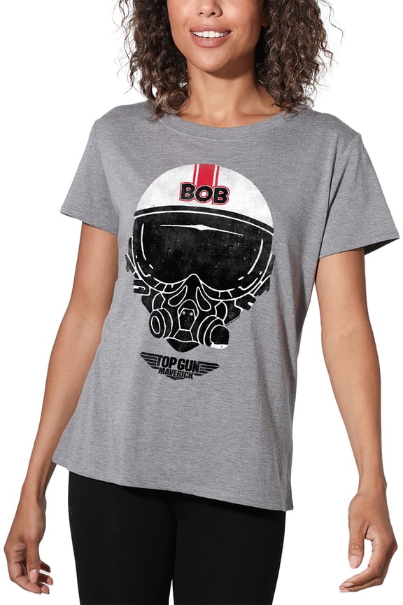 Top Gun Bob Helmet Women's Loose T-Shirt, Athletic Heather, Small