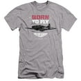 thumbnail image 1 of Top Gun Born to Fly Unisex Adult Canvas Brand T Shirt, Athletic Heather, 2X-Large, 1 of 4