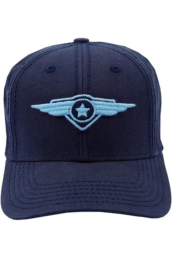 Cap with Embroidered Wings (Navy)