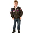 thumbnail image 1 of Top Gun Classic Maverick Bomber Jacket for Kids by Rubies, Boys Medium, 1 of 2