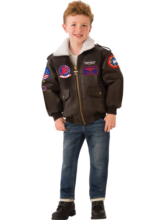 Top Gun Classic Maverick Bomber Jacket for Kids by Rubies, Boys Small