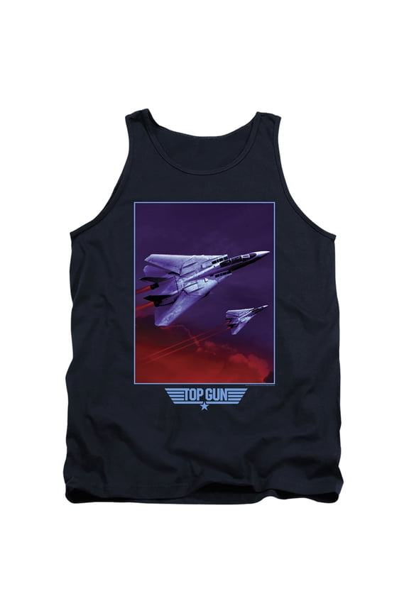 Top Gun Clouds Unisex Adult Tank Top for Men and Women, Navy, Large