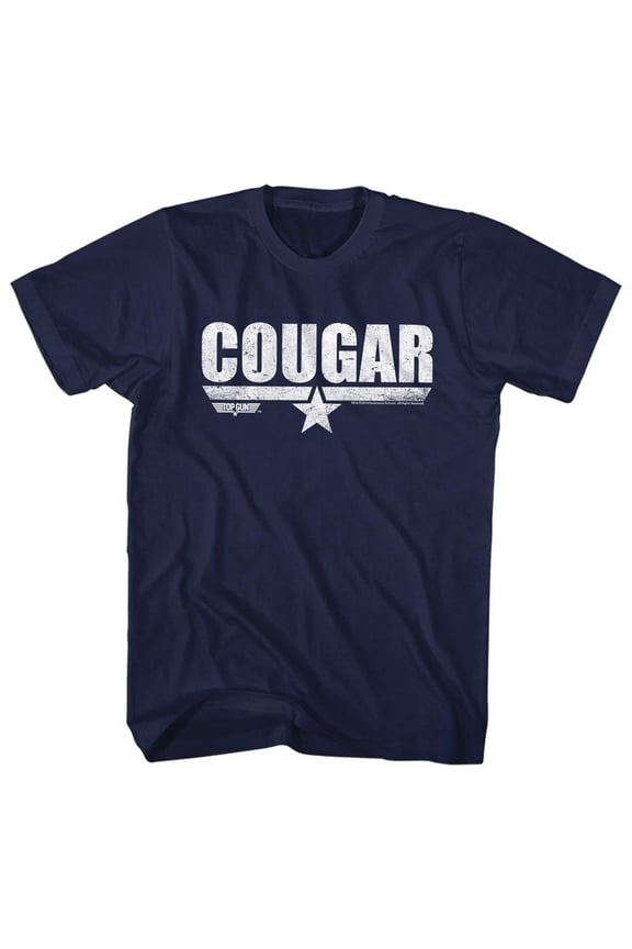 Top Gun Cougar Navy Adult T-Shirt 4Xl