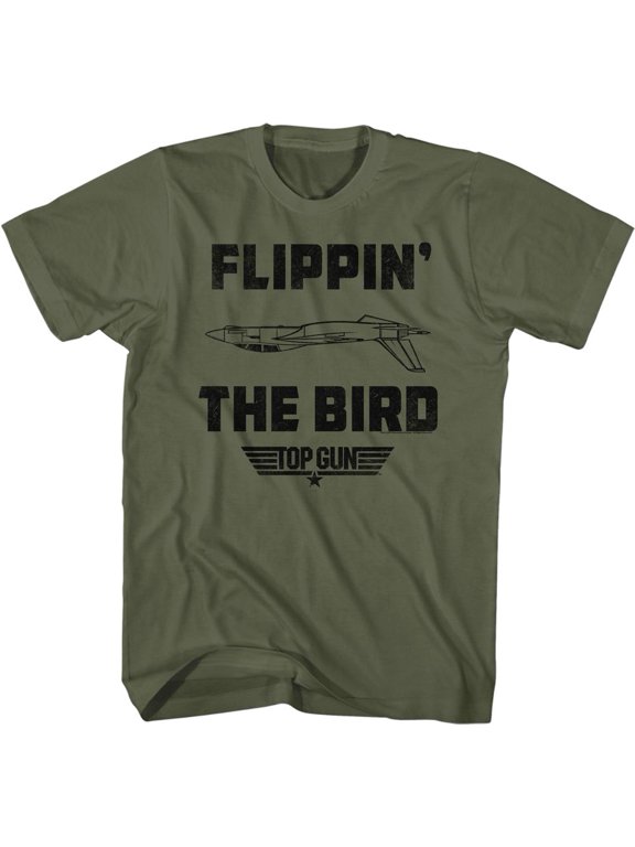 Top Gun Da Bird Military Green Adult T-Shirt