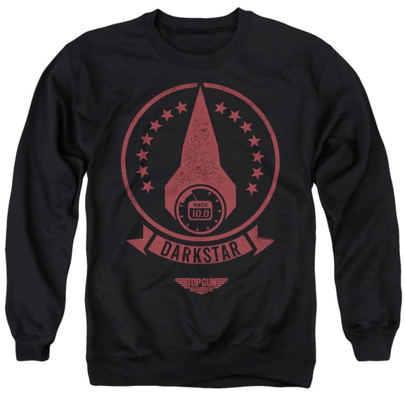 Top Gun Darkstar Logo Unisex Adult Crewneck Sweatshirt, Black, Large