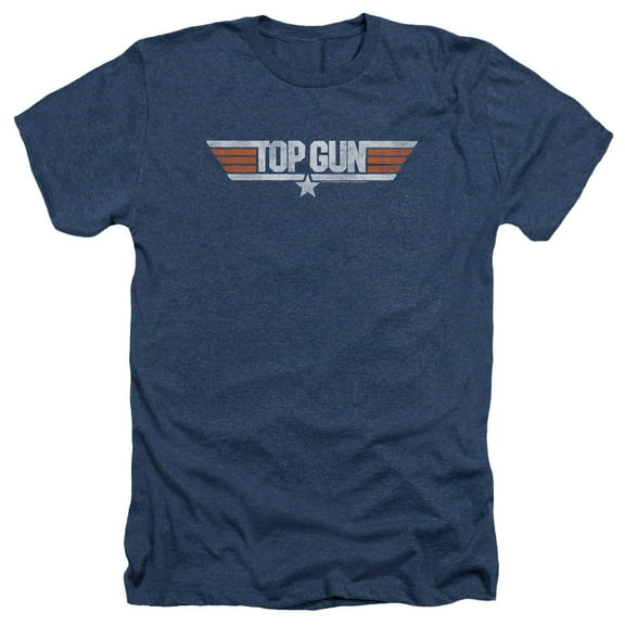 Top Gun - Distressed Logo - Heather Short Sleeve Shirt - Small