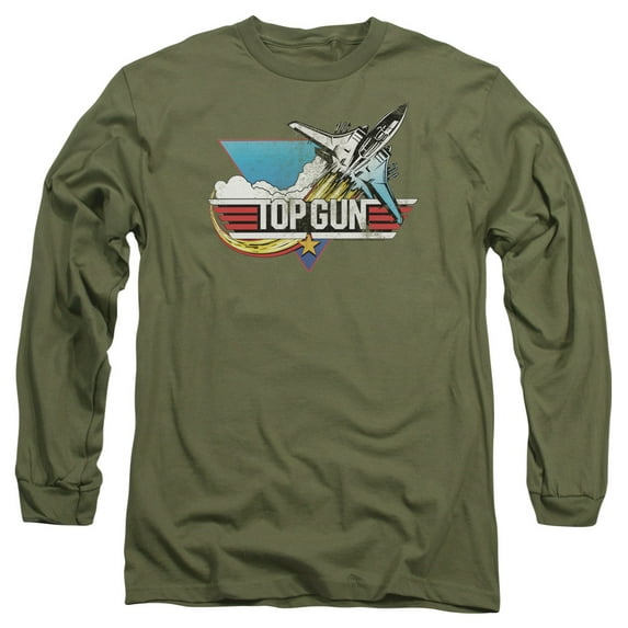 Top Gun - Distressed Logo - Long Sleeve Shirt - Medium