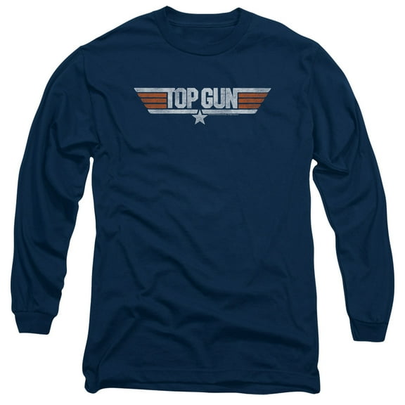 Top Gun - Distressed Logo - Long Sleeve Shirt - Small
