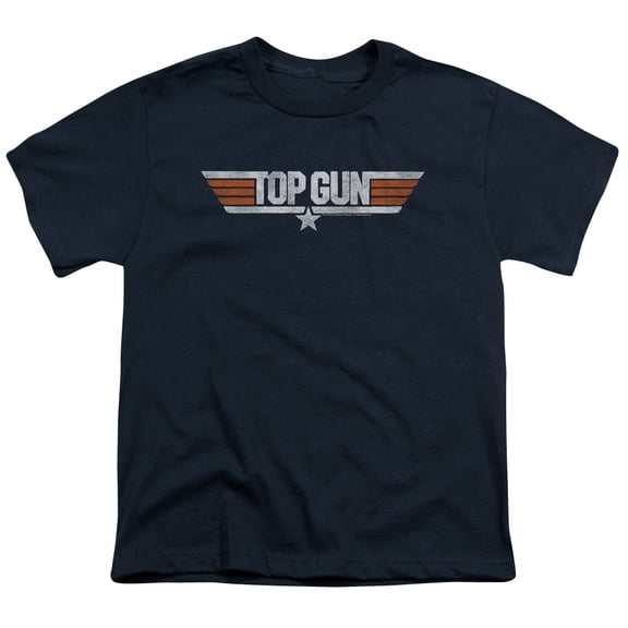 Top Gun - Distressed Logo - Youth Short Sleeve Shirt - Medium