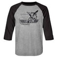 thumbnail image 1 of Top Gun F14 Fighter Jet Logo Men's Raglan Shirt (GrayHeather, AdultS), 1 of 2