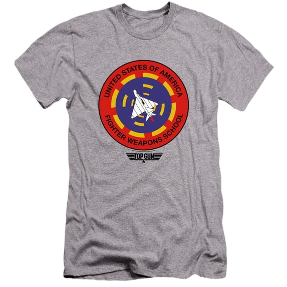 Top Gun Fighter Weapons School Unisex Adult Canvas Brand T Shirt for Men and Women, Athletic Heather, Medium