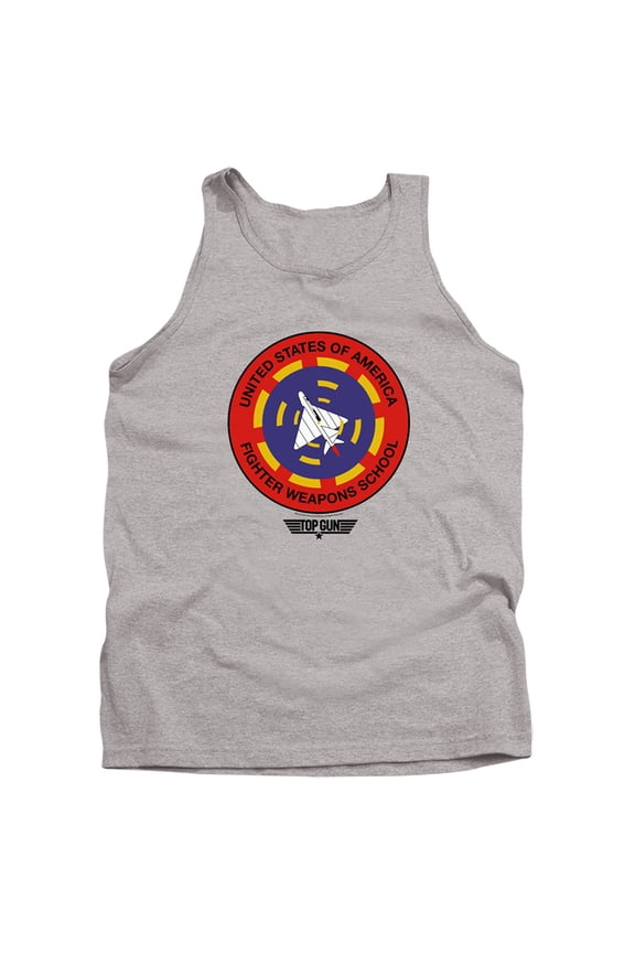 Top Gun Fighter Weapons School Unisex Adult Tank Top for Men and Women, Athletic Heather, Large