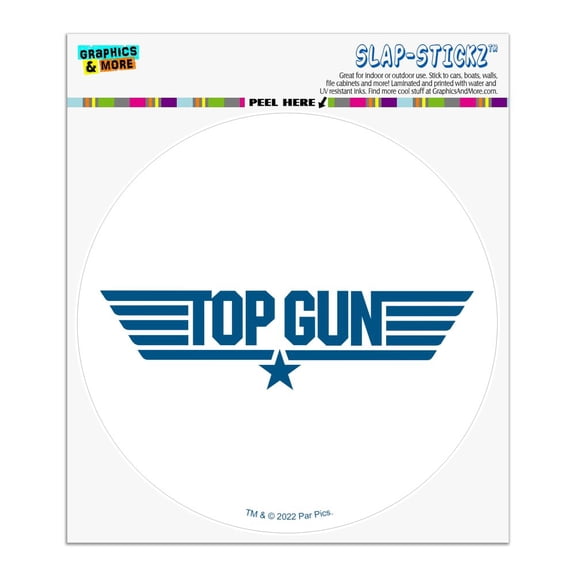 Top Gun Flat Logo Automotive Car Window Locker Circle Bumper Sticker