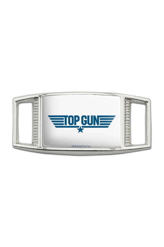 Top Gun Flat Logo Rectangular Shoe Shoelace Shoe Lace Tag Runner Gym Charm Decoration