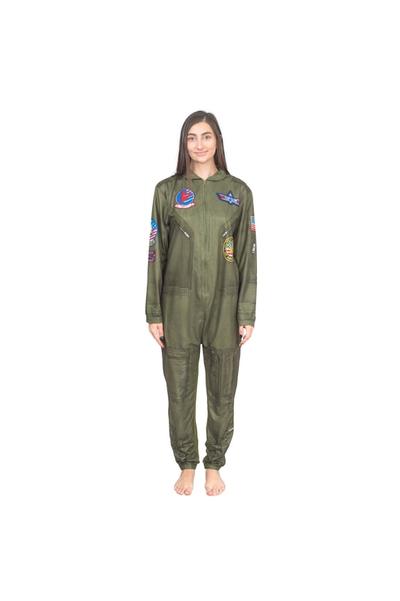 Top Gun Flight Suit Costume Pajama Union Suit