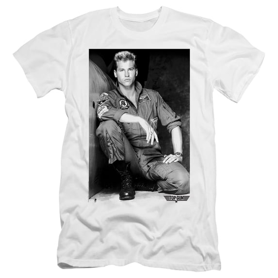 Top Gun Fresh Ice Unisex Adult Canvas Brand T Shirt for Men and Women, White, Medium