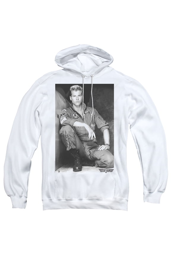 Top Gun Fresh Ice Unisex Adult Pull-over Hoodie for Men and Women, White, Small