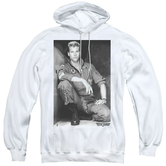 Top Gun Fresh Ice Unisex Adult Pull-over Hoodie for Men and Women, White, X-Large