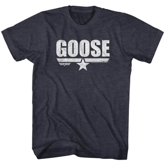 Top Gun Goose Navy Heather Adult T-Shirt 5Xl