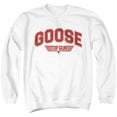 thumbnail image 1 of Top Gun Goose Varsity Unisex Adult Crewneck Sweatshirt, White, Medium, 1 of 4