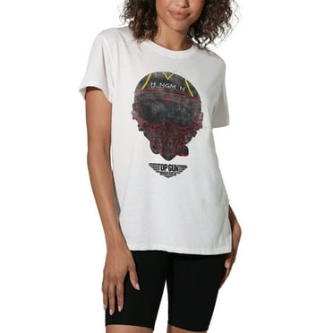 Top Gun Hangman Helmet Women's Loose T-Shirt, White, Large