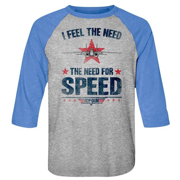 Top Gun I Feel The Need for Speed Men's Raglan Shirt