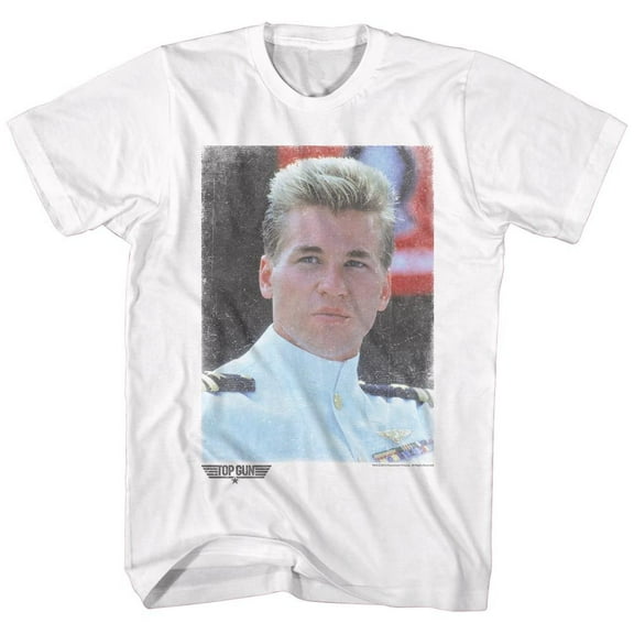 Top Gun Iceman Fade White Adult T-Shirt 5Xl