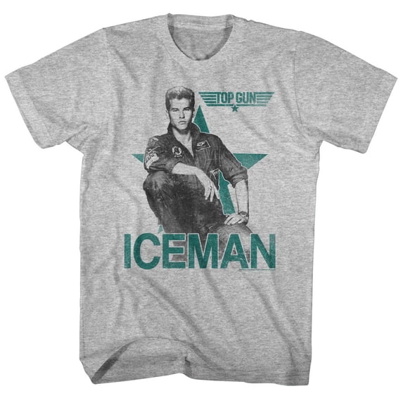 Top Gun Iceman Gray Heather Adult T-Shirt