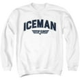 thumbnail image 1 of Top Gun Iceman Varsity Unisex Adult Crewneck Sweatshirt, White, Medium, 1 of 4