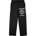 thumbnail image 1 of Top Gun Inverted Quote Men's Black Drawstring Sleep Pajama Pants-M, 1 of 3