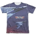 thumbnail image 1 of Top Gun Jets In Motion Unisex Adult Front Only Poly/Cotton Sublimated T Shirt for Men and Women, White, Medium, 1 of 2