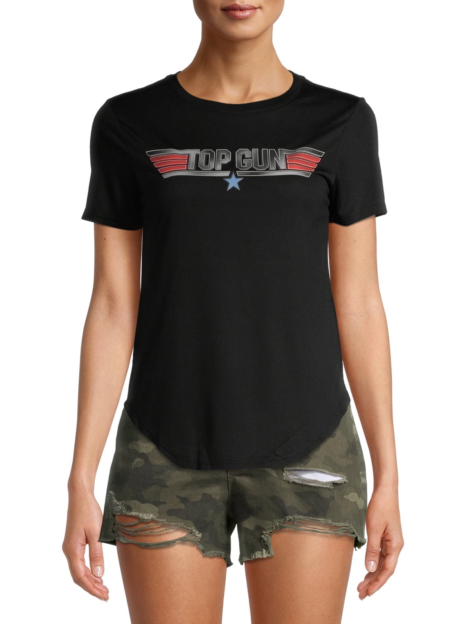 Top Gun Juniors' Scoop Neck T-Shirt 