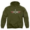 thumbnail image 1 of Top Gun Logo Adult Pull-Over Hoodie, Military Green, Small, 1 of 4