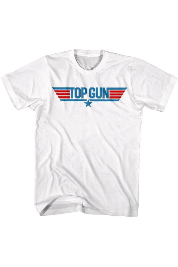 Top Gun USA Logo Men's T Shirt (White, AdultL)