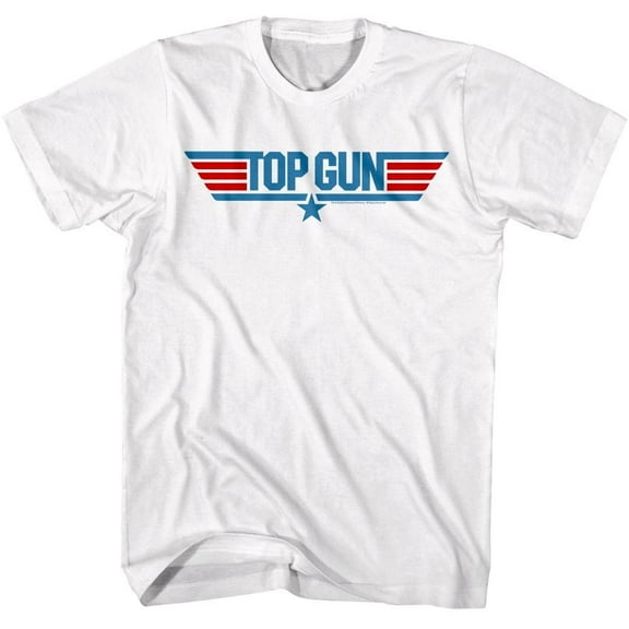 Top Gun USA Logo Men's T Shirt (White, AdultL)