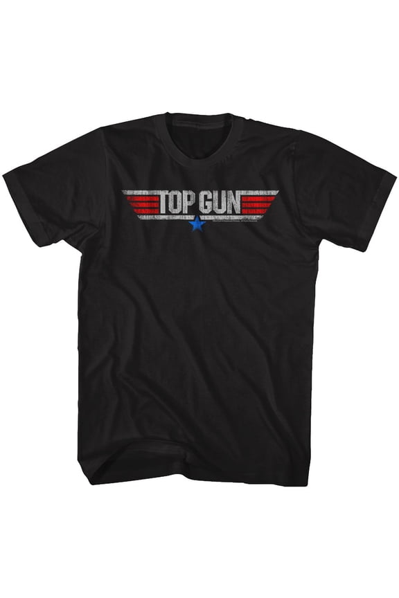 Top Gun Logo Black Adult T-Shirt