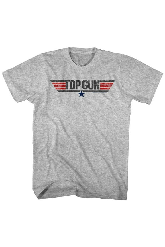 Top Gun Logo Gray Heather Adult T-Shirt
