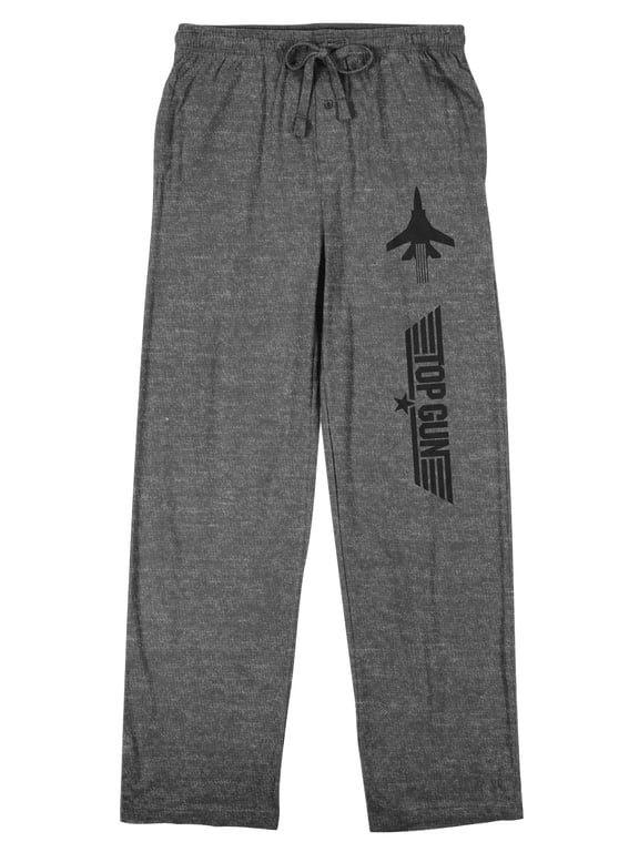 Top Gun Logo Men's Graphite Heather Sleep Pajama Pants-Small