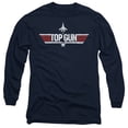 thumbnail image 1 of Top Gun Logo Navy Unisex Adult Long-Sleeve T Shirt (X-Large) Logo Navy, 1 of 2