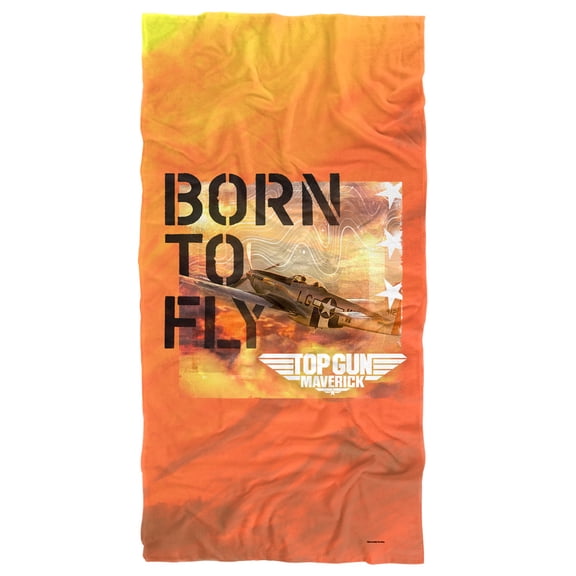 Top Gun: Maverick Beach Towel, 30"x60" Born to Fly Beach Towel