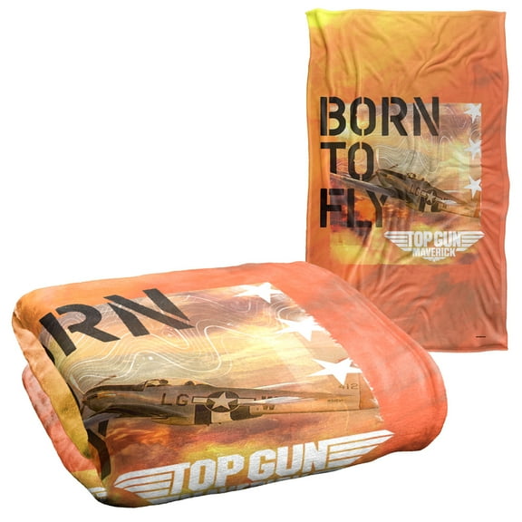 Top Gun: Maverick Blanket, 36"x58" Born to Fly Silky Touch Super Soft Throw Blanket