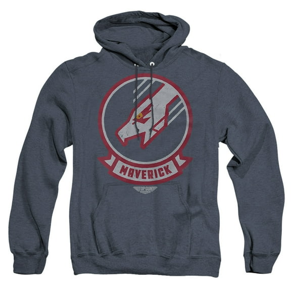 Top Gun: Maverick Call Sign Unisex Adult Pull-Over Heather Hoodie (2X-Large) Navy