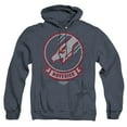 thumbnail image 1 of Top Gun: Maverick Call Sign Unisex Adult Pull-Over Heather Hoodie (Medium) Navy, 1 of 3