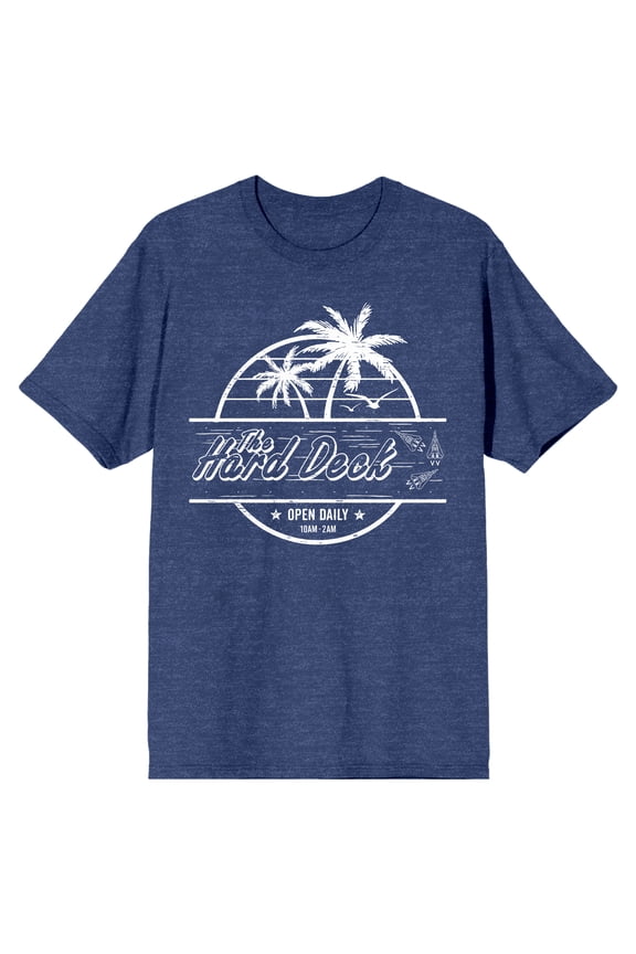 Top Gun Maverick Hard Deck Bar Logo Men's Navy Heather T-Shirt-XXL