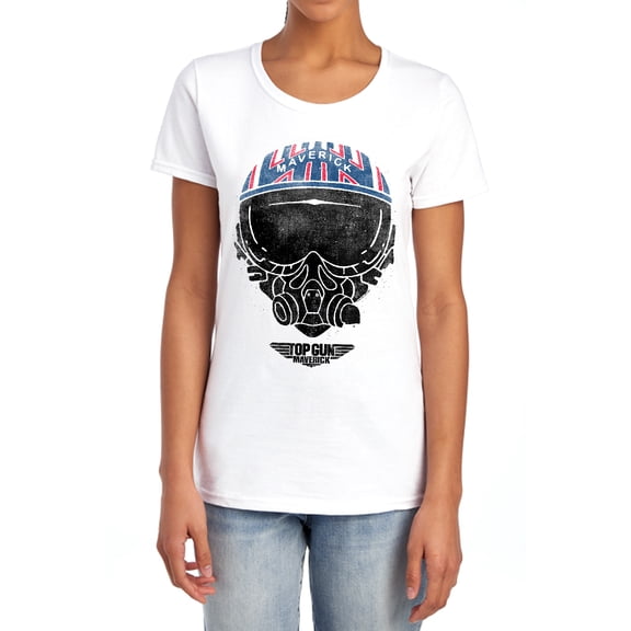 Top Gun Maverick Helmet Women's T Shirt, White, Large