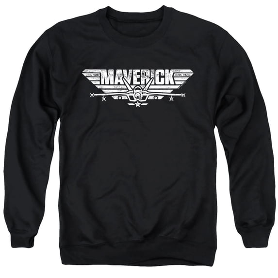 Top Gun Maverick Logo Unisex Adult Crewneck Sweatshirt, Black, 5X-Large